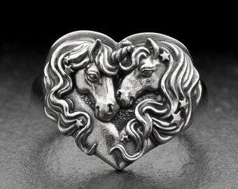 Sterling Silver Unicorn Ring: Dreamy Fairy Jewelry