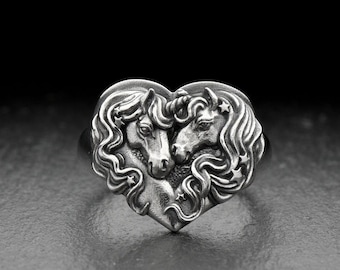 Sterling Silver Unicorn Ring: Dreamy Fairy Jewelry