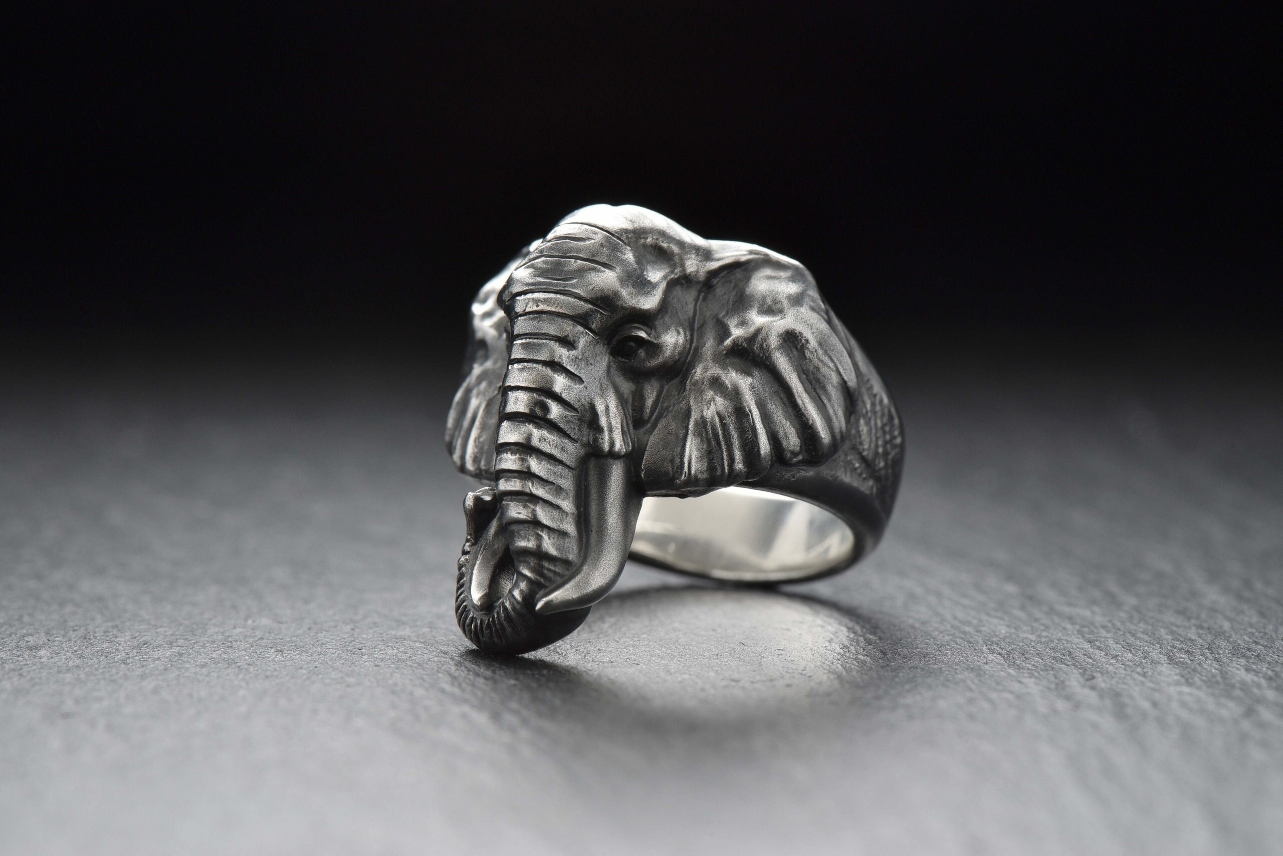 Sterling Silver Elephant Head Ring Animal Lovers Ring Elephant Lovers Gift Handmade Animal Jewelry Elephant Jewelry Elephant Ring Etsy
