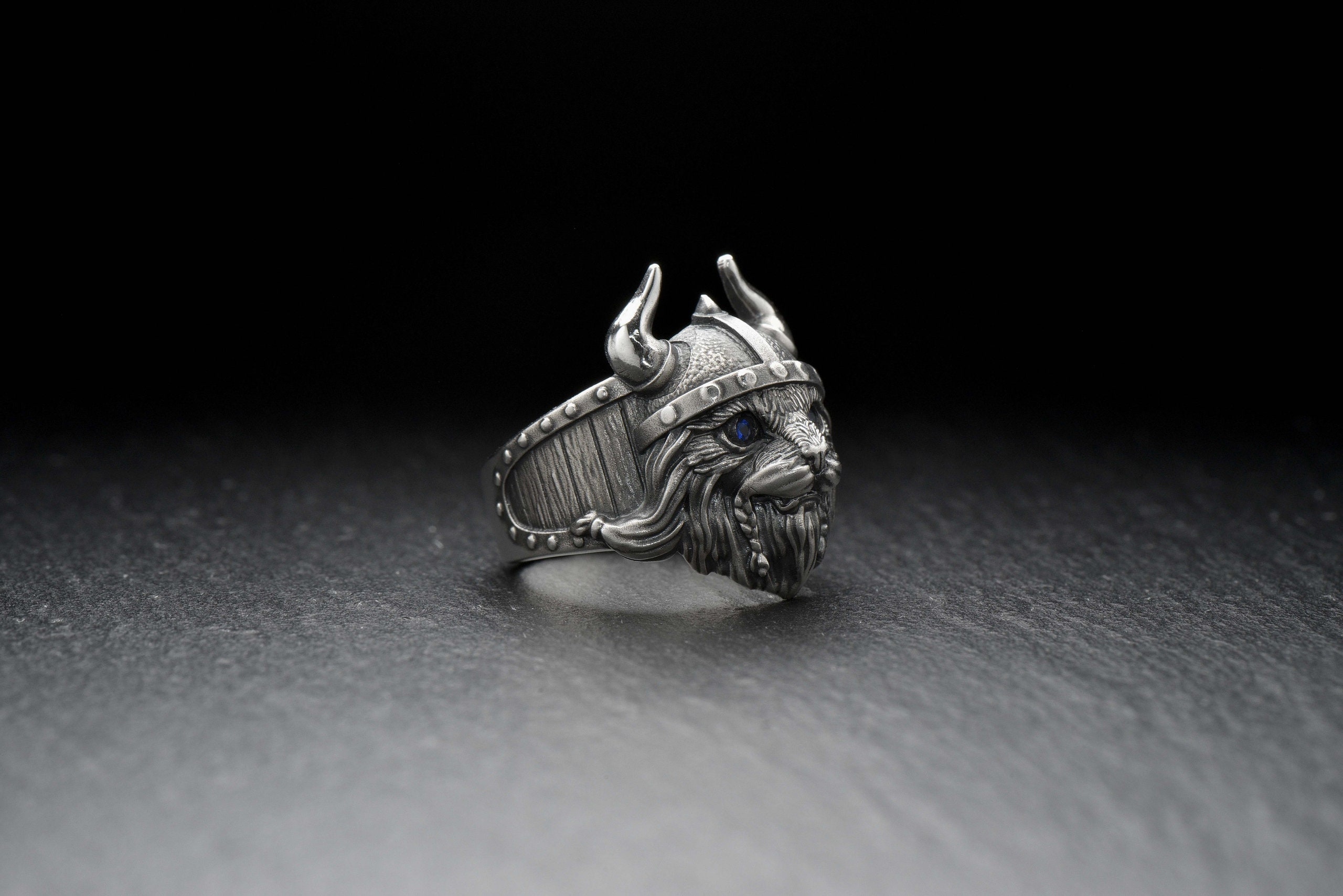 Sterling Silver Viking Cat Ring, Viking Ring, Cat Lovers
