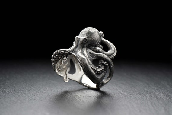 Cthulhu Ring Handcrafted Pewter Ring Adjustable Men's Ring Doctor Gus  Handmade Jewelry Hydra Ring Kraken Ring Octopus Squid - Etsy