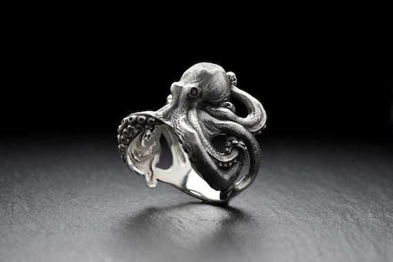 Cthulhu Ring Handcrafted Pewter Ring Adjustable Men's Ring Doctor Gus  Handmade Jewelry Hydra Ring Kraken Ring Octopus Squid - Etsy