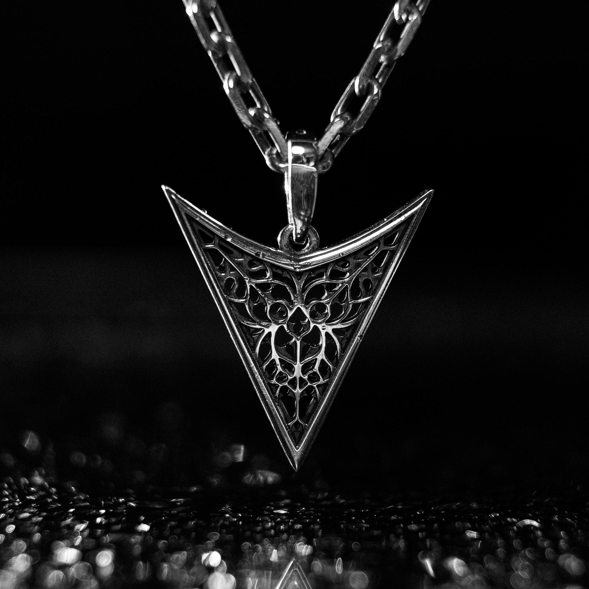 Sterling Silver Gothic Pendant: Medieval Wimperg Necklace - Etsy