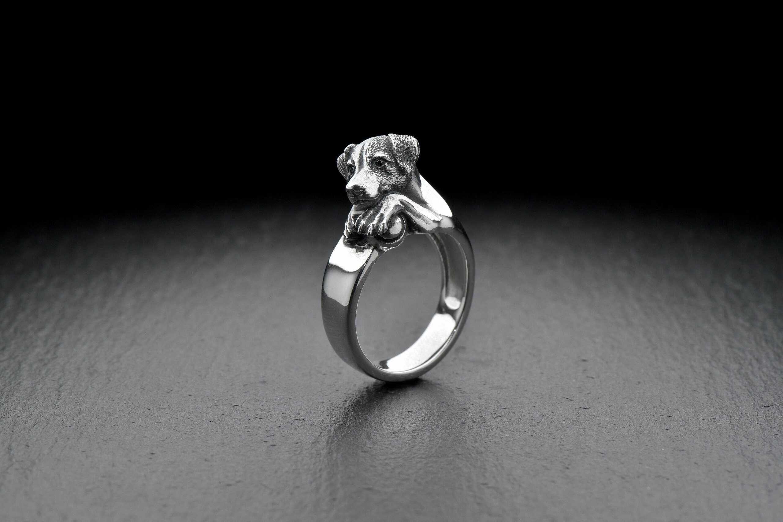 Sterling Silver Jack Russell Ring, Dog Ring, Jack Russell Lovers Gift, Dog Lovers Gift, Pet Ring, Handmade Dog Jewelry, Jack Russell Jewelry