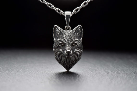 Silver Fox Necklace with solid 925 Sterling Silver 3D Fox – Chris Chaney
