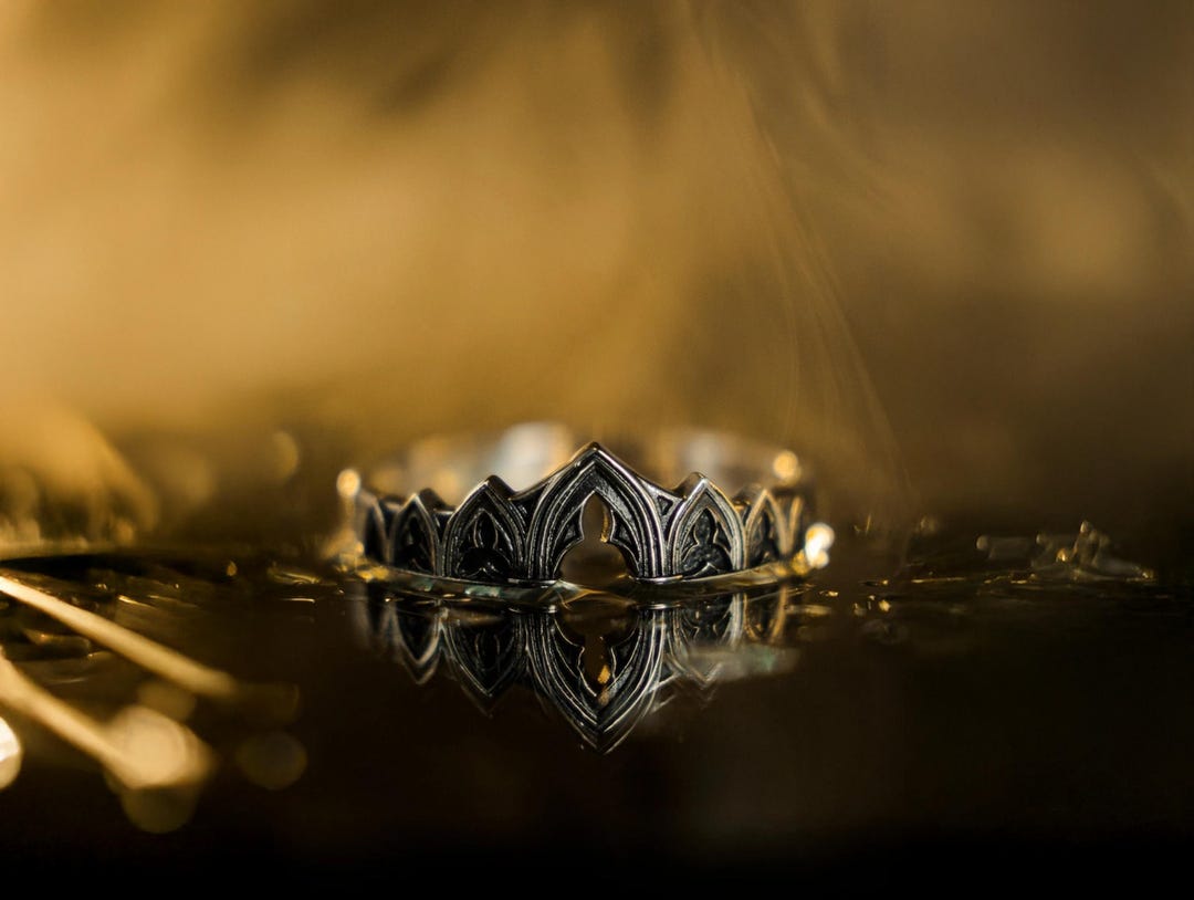 Gothic Arch Silver Ring – Sterling Silver Cathedral Arches Band | Medieval Architecture Inspired Wedding or Promise Ring