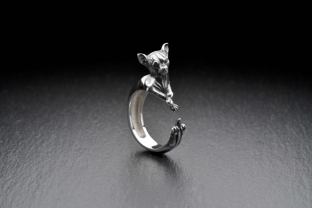 Orecchini In Argento Sterling 925 – Motivo Chihuahua – 10x6 Mm – In Scatola Regalo