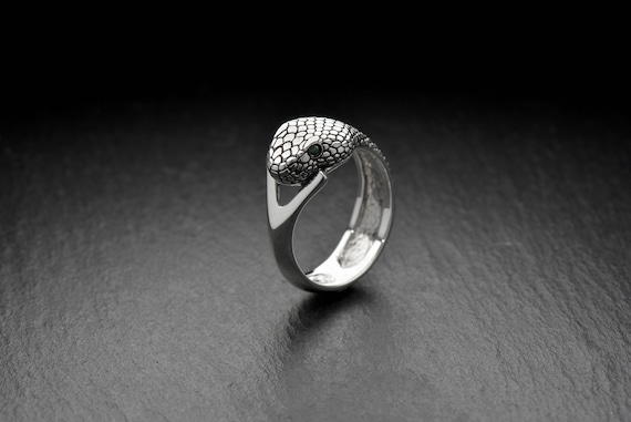 Sterling Silver Snake Ring: Handmade Serpent Jewelry