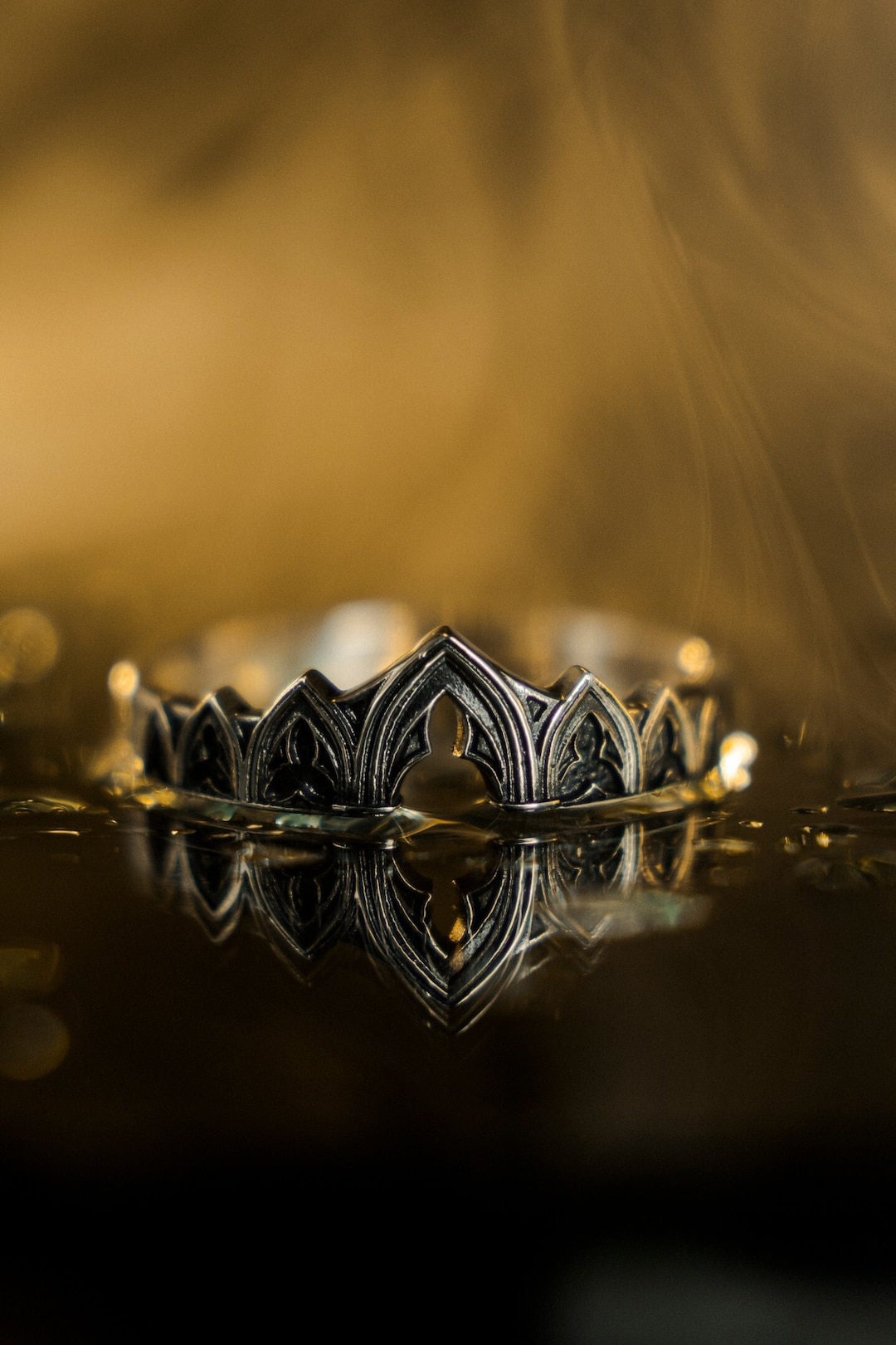 Oxidized Sterling Silver Gothic Ring: Handmade Medieval Jewelry - Etsy Japan