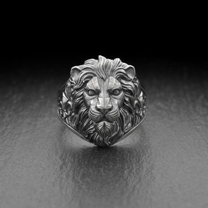 Introducing our majestic Silver Lion Ring, a symbol of strength, courage, and regal elegance. Handcrafted with meticulous attention to detail, this ring is a true statement piece that captures the essence of the king of the animal kingdom.
