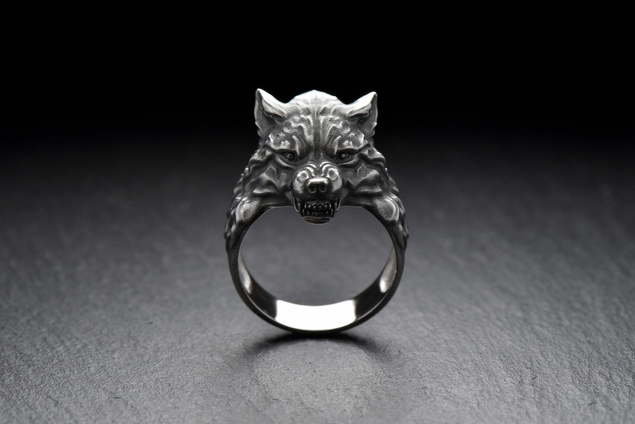 SUKKCCNO S925 Sterling Silver Loyal Wolf Totem Ring - Vintage Couple's Ring For Men & Women - View #7