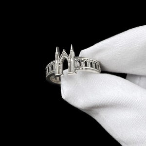 Sterling Silver Gothic Ring, Vintage Ring, Medieval Jewelry, Gift Idea, Goth Accessories, Gothic Jewelry, Handmade Wedding Ring, Unique Ring