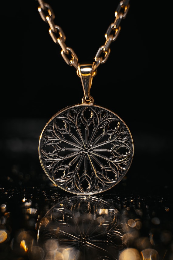 Sterling Silver Gothic Pendant, Handmade Goth Pendant