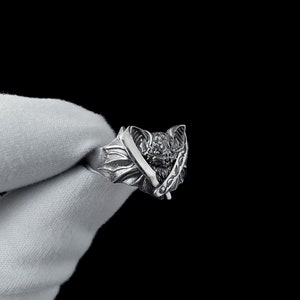 Sterling Silver Ring Bat, Vampire Bat Ring, Gothic Bat Ring, Animal ...