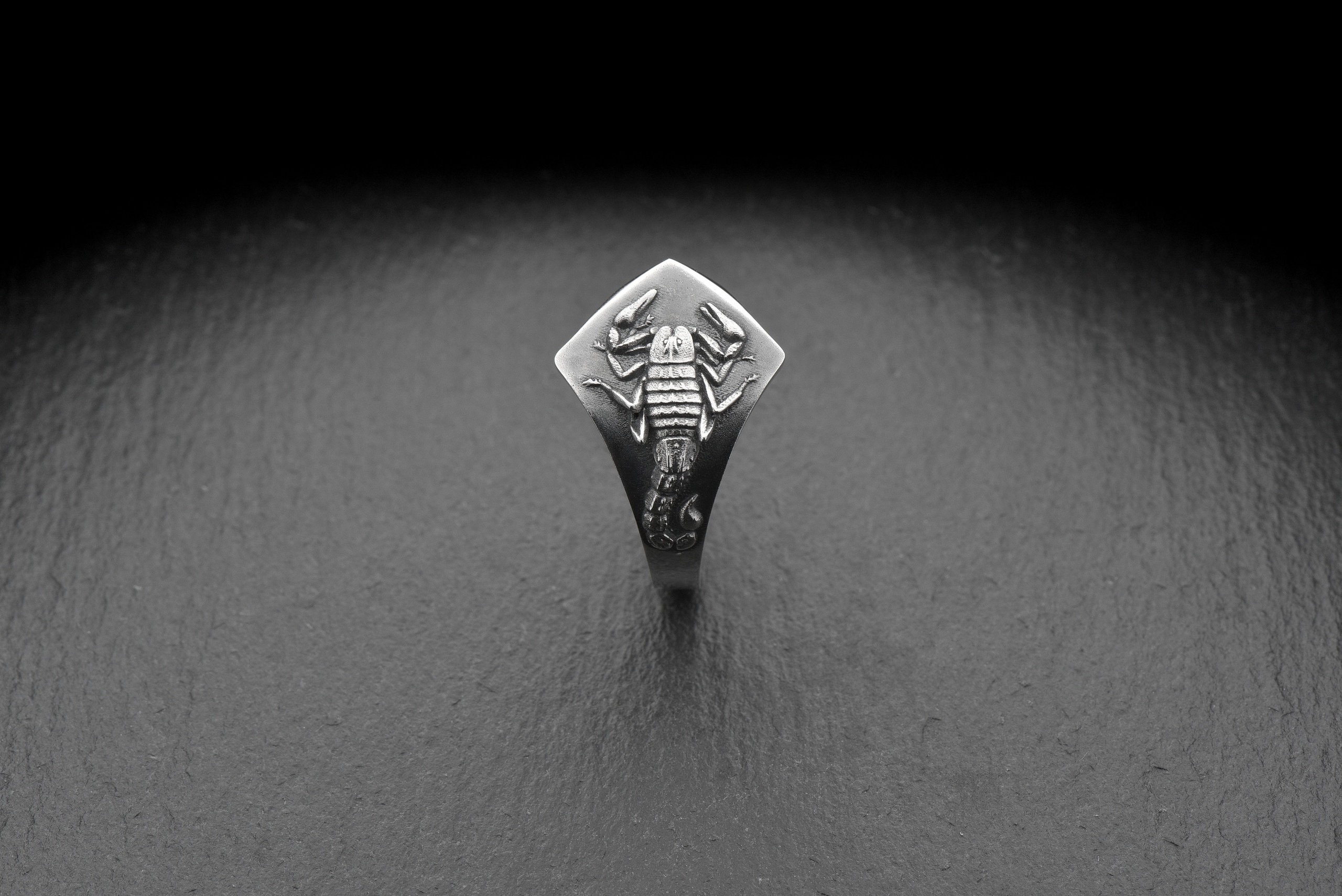 Signet Insect Sterling Silver Scorpion Signet Ring: Handmade Insect Jewelry - Etsy