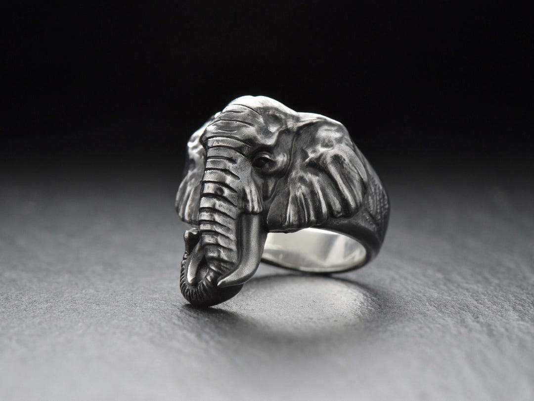 Sterling Silver Elephant Ring: Handmade Animal Jewelry