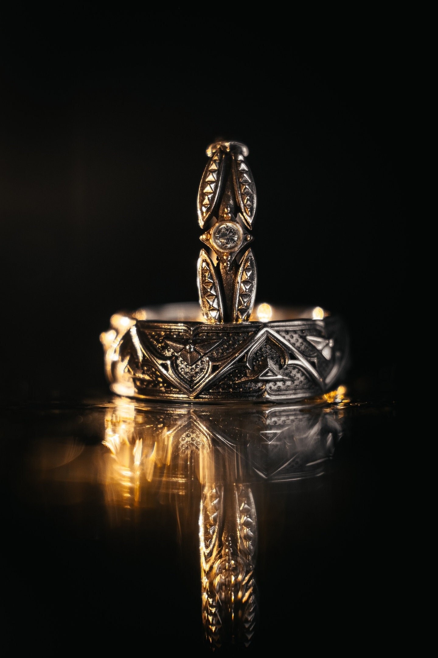 Sterling Silver Wedding Ring Set