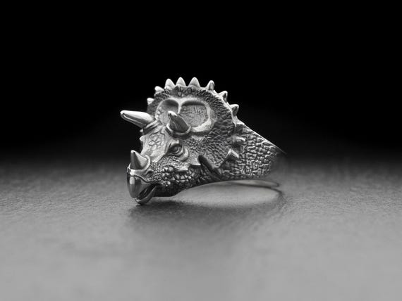 925 Sterling Silver Dinosaur Ring - Adjustable Vintage Animal Design For Women & Men