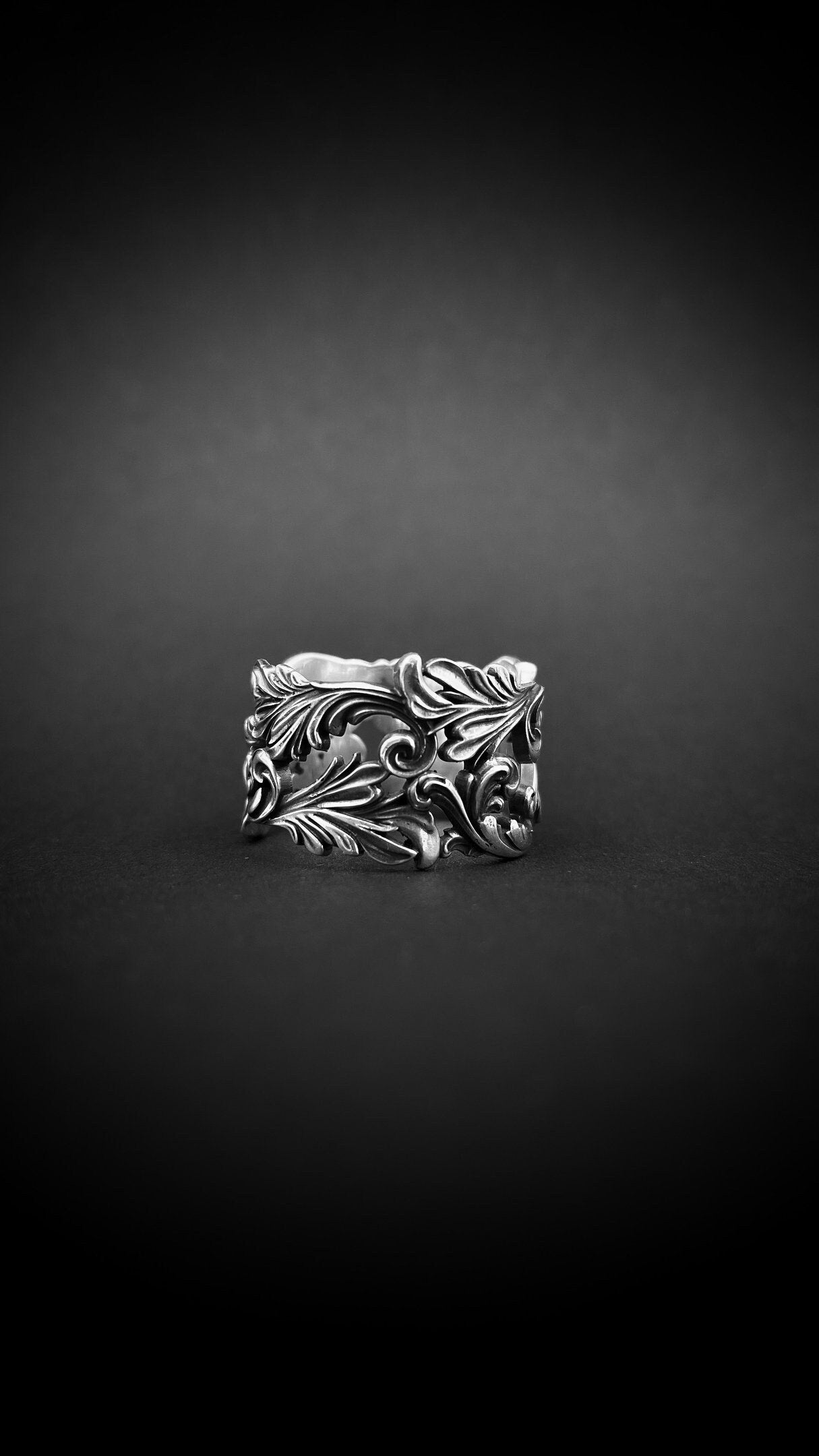 Silver Ring Patterned Patterned Sterling Silver Statement Ring: Handmade Art Lover Jewelry - Etsy