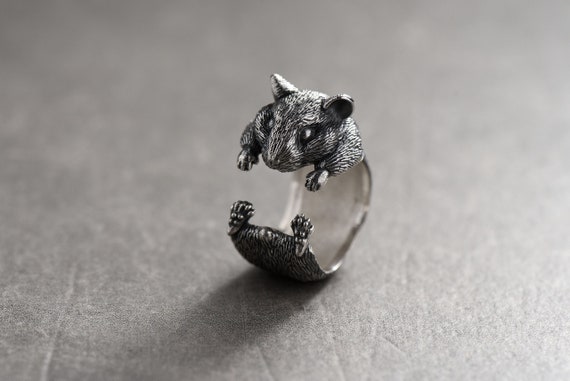 Sterling Silver Hamster Ring Hamster Lovers Gift Handmade Animal Ring Pet Ring Pet Jewelry Animal Lovers Ring Hamster Jewelry Etsy