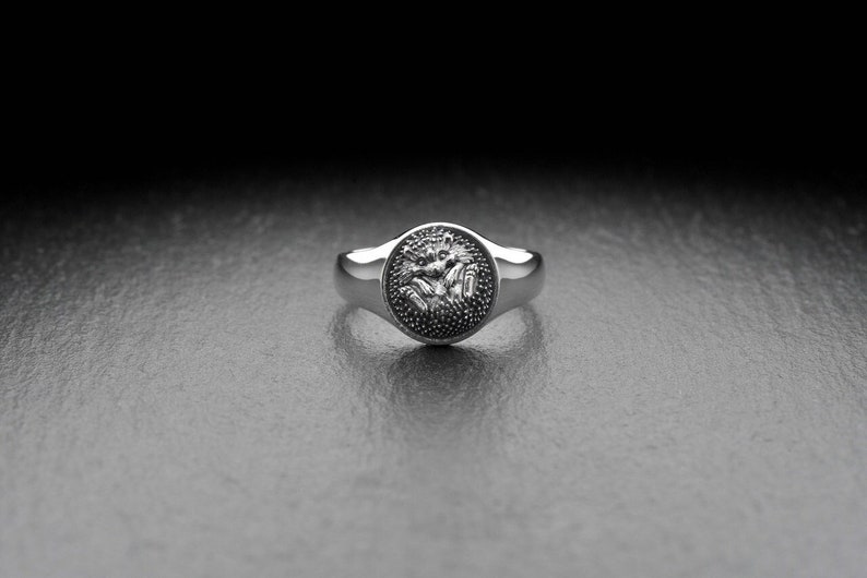 animal jewelry	hedgehog	hedgehog ring	riccio	animal ring	hedgehog gift	handmade hedgehog	porcupine ring	gift for her	hedgehog gifts	silver ring	silver gift	hedgehog jewelry