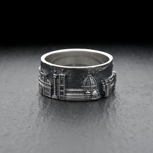 Sterling Silver Florence Ring: Italy Cityscape, Duomo Architecture
