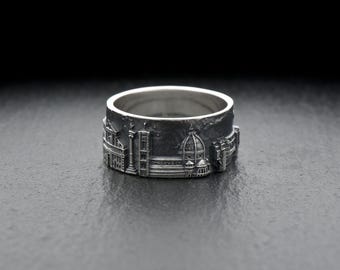 Sterling Silver Florence Ring: Italy Cityscape, Duomo Architecture