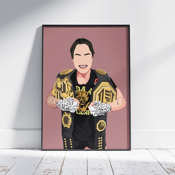 Amanda "Lioness" Nunes | Female GOAT | Double Champion | UFC Art | MMA | Flat Design | Poster | Best Mma Gift | Wall Art