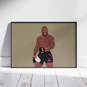 Anthony &quot;Rumble&quot; Johnson | Rest in Peace | UFC | MMA Memorabilia | Flat Design | Gift | Sports | Print