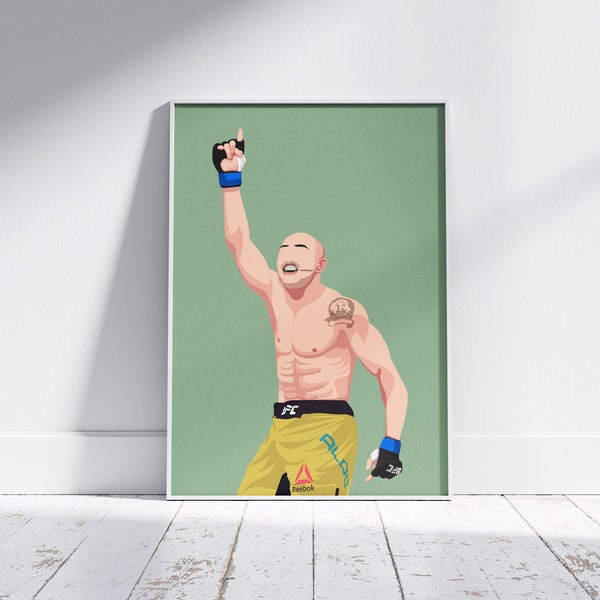 Jose Aldo | UFC Art | Poster | MMA | Flat Design | Pop Art | Modern Design | Featherweight | GOAT | Wall Art