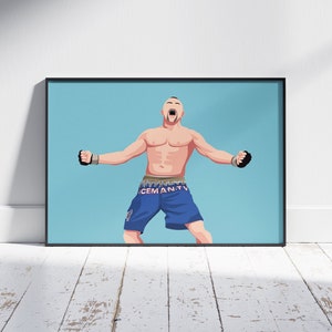 Chuck The Iceman Liddell UFC Legend Print | MMA | Flat Design | MMA Memorabilia | Modern Design | Sports Print | Decor