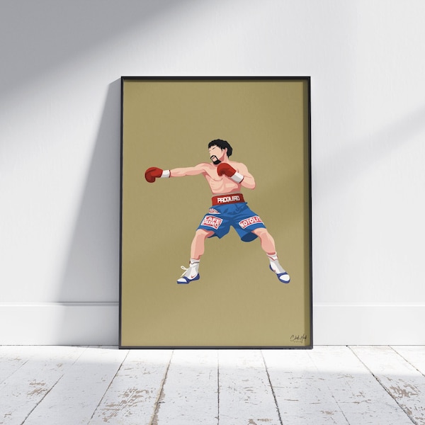 Manny Pacquiao Art | Pride of the Philippines | Poster | Boxing | Flat Design | PacMan | Hall of Fame | Boxing Champion