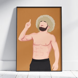 Khabib Nurmagomedov ZIEGE | UFC Kunst | Poster | MMA | Flaches Design | Pop Art | Modernes Design | Minimalistischen