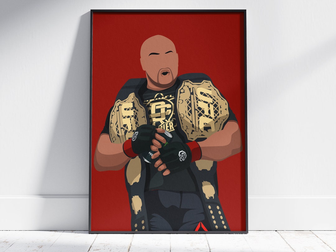 Daniel Cormier UFC Double Champion UFC Art Poster MMA Flat Design Pop
