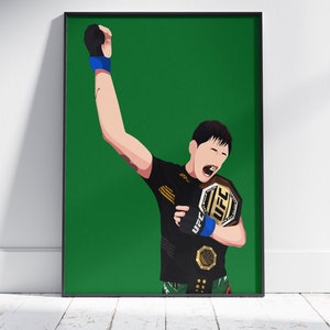 Brandon Moreno Becomes Mexicos First UFC Champion | UFC Art | Poster | MMA | Flat Design | Pop Art | Modern Design | Minimalist