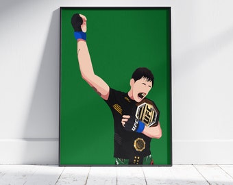 Brandon Moreno Becomes Mexicos First UFC Champion | UFC Art | Poster | MMA | Flat Design | Pop Art | Modern Design | Minimalist