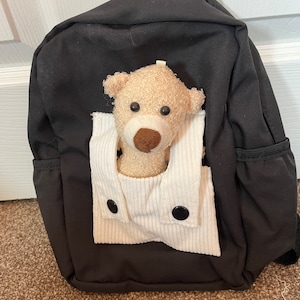 Black teddy bear rucksack