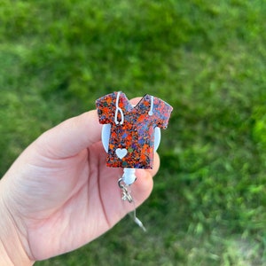 Fall Scrub Top Badge Reel