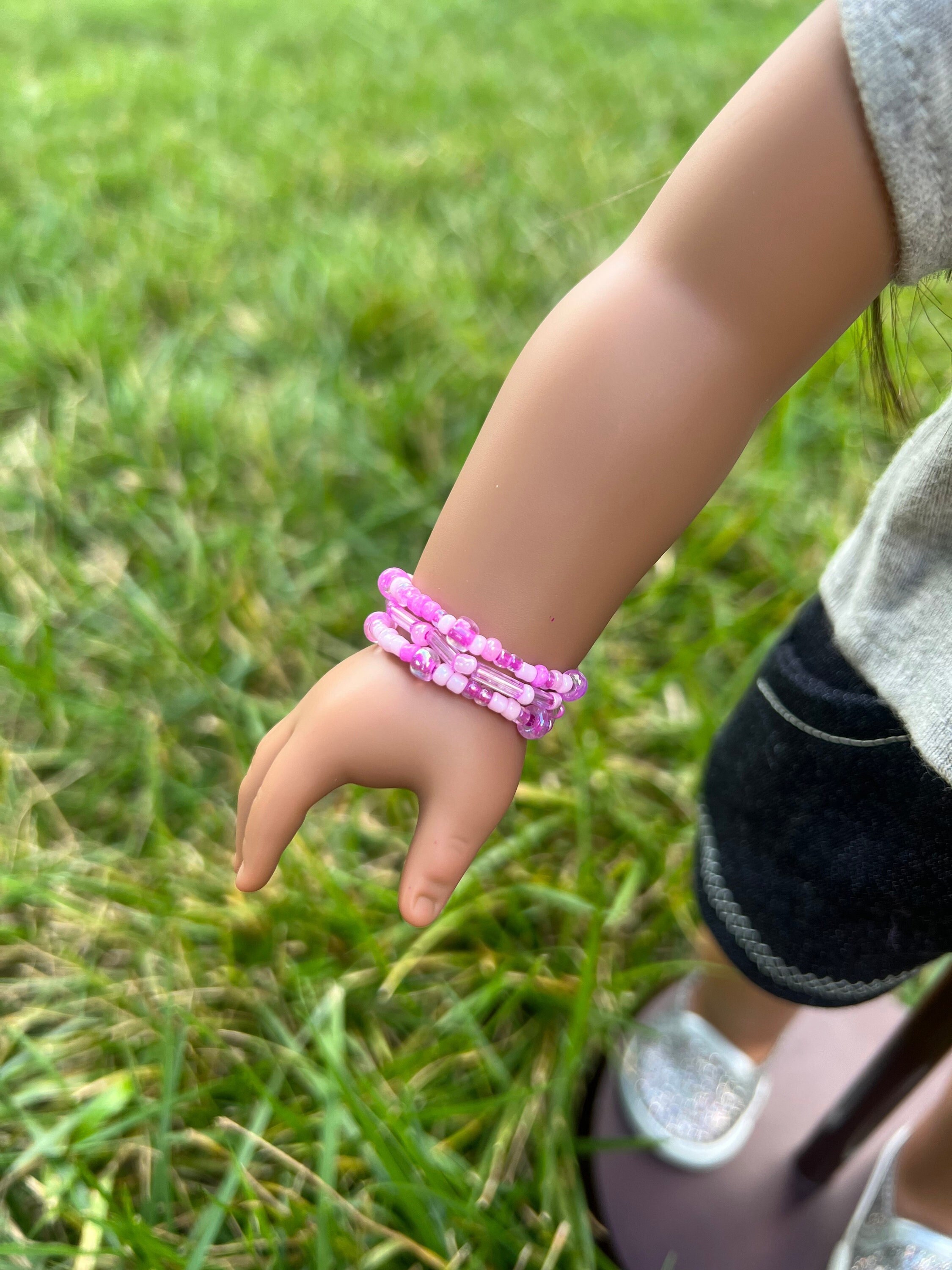 Pink Bead Bracelets for 18 Inch Dolls 3 Pack Etsy