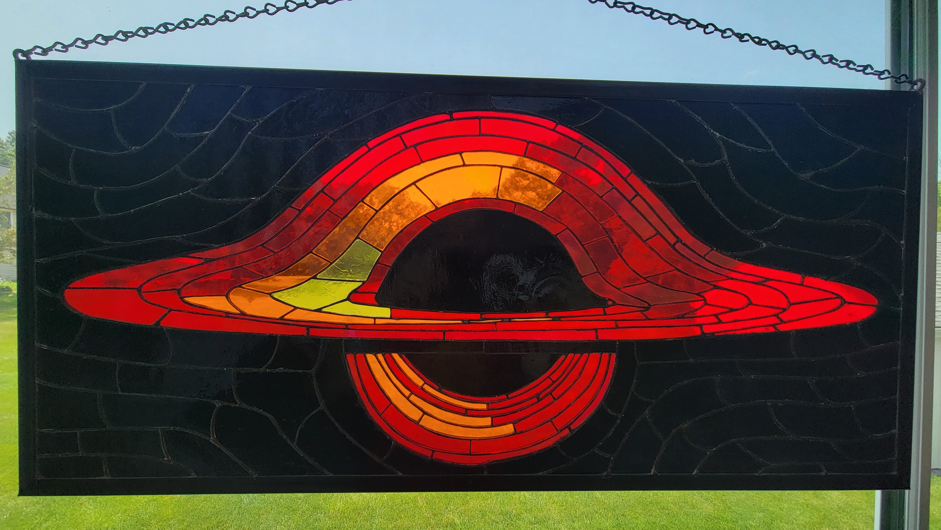 Black Hole Stained Glass Panel - Etsy