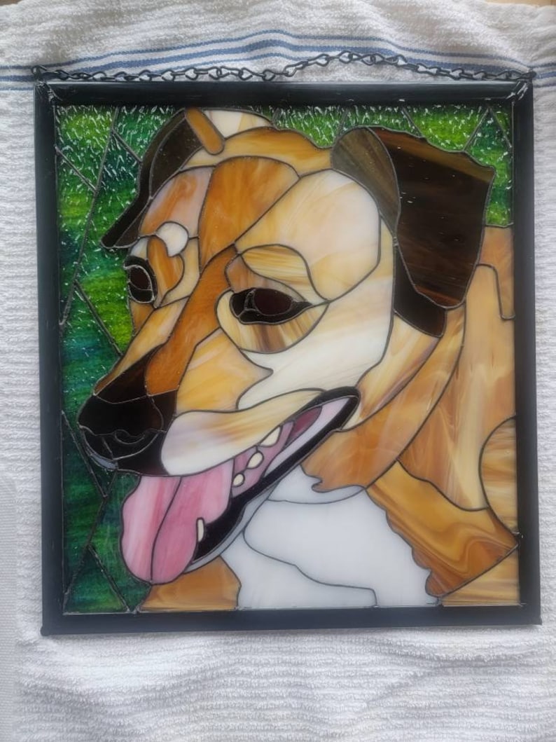 Custom Stained Glass Pet Portrait Etsy