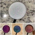 The Prism Reign Collection Bundle- is a collection of 3 pressed silk metallic multichromes and one iridescent 26mm single eyeshadow topper