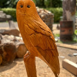 Barn Owl Chainsaw Carving