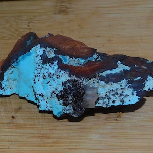 Rosasite and Calcite Mineral Specimen