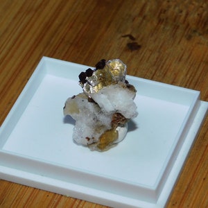 Polylithionite x with Rhodochrosite Thumbnail Mineral Specimen