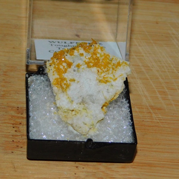 Wulfenite Crystals on Matrix Mineral Specimen