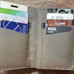 Cartera USBP Creds cortada a láser y cosida a mano, hecha con Squadron y X50 Tactical X-Pac® CORDURA