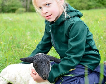 Children's loden jacket, woolen jacket, outdoor jacket, forest kindergarten, windbreaker, robust jacket