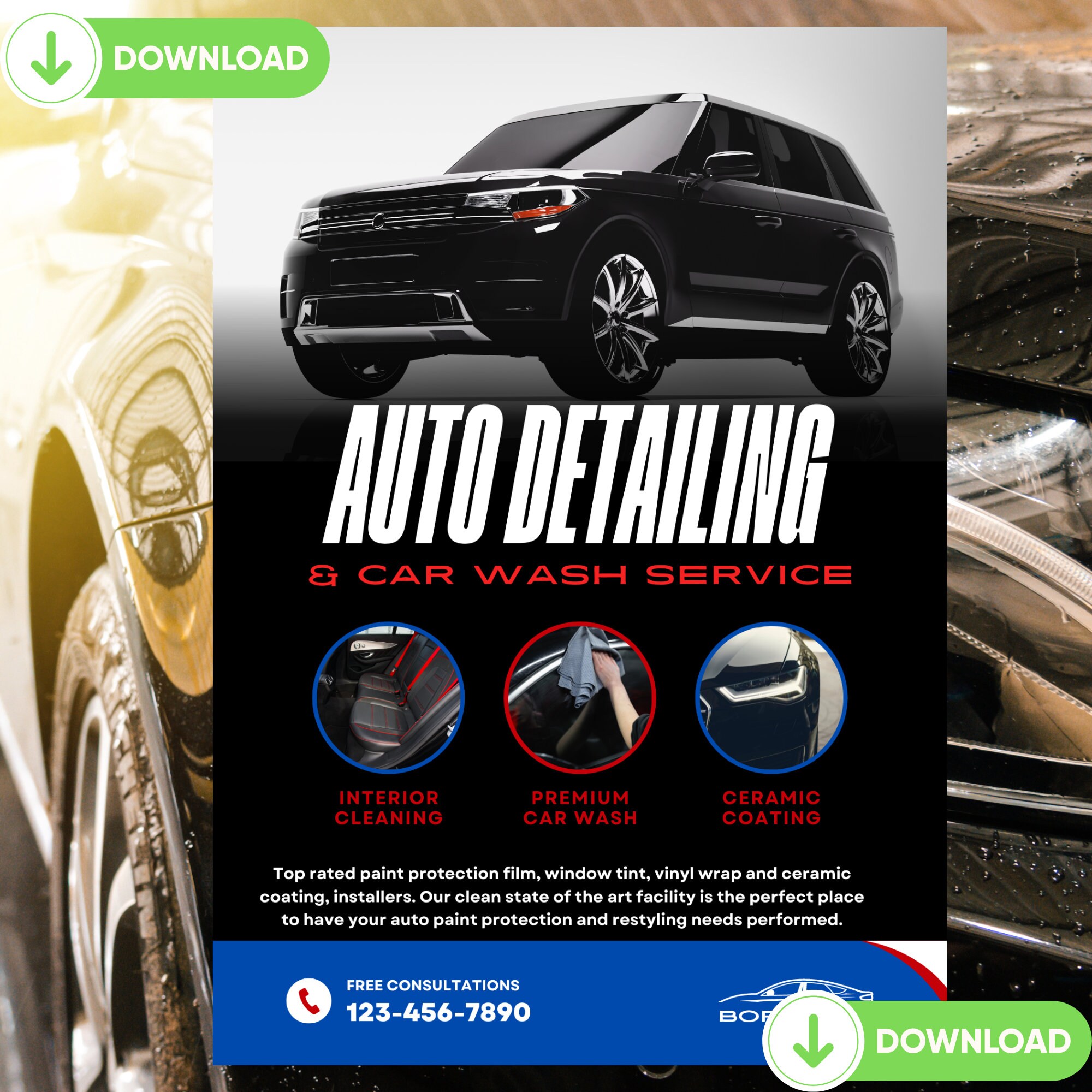 Car Detailing Flyer, Automotive Services Flyer, Car Wash Flyer, DIY ...