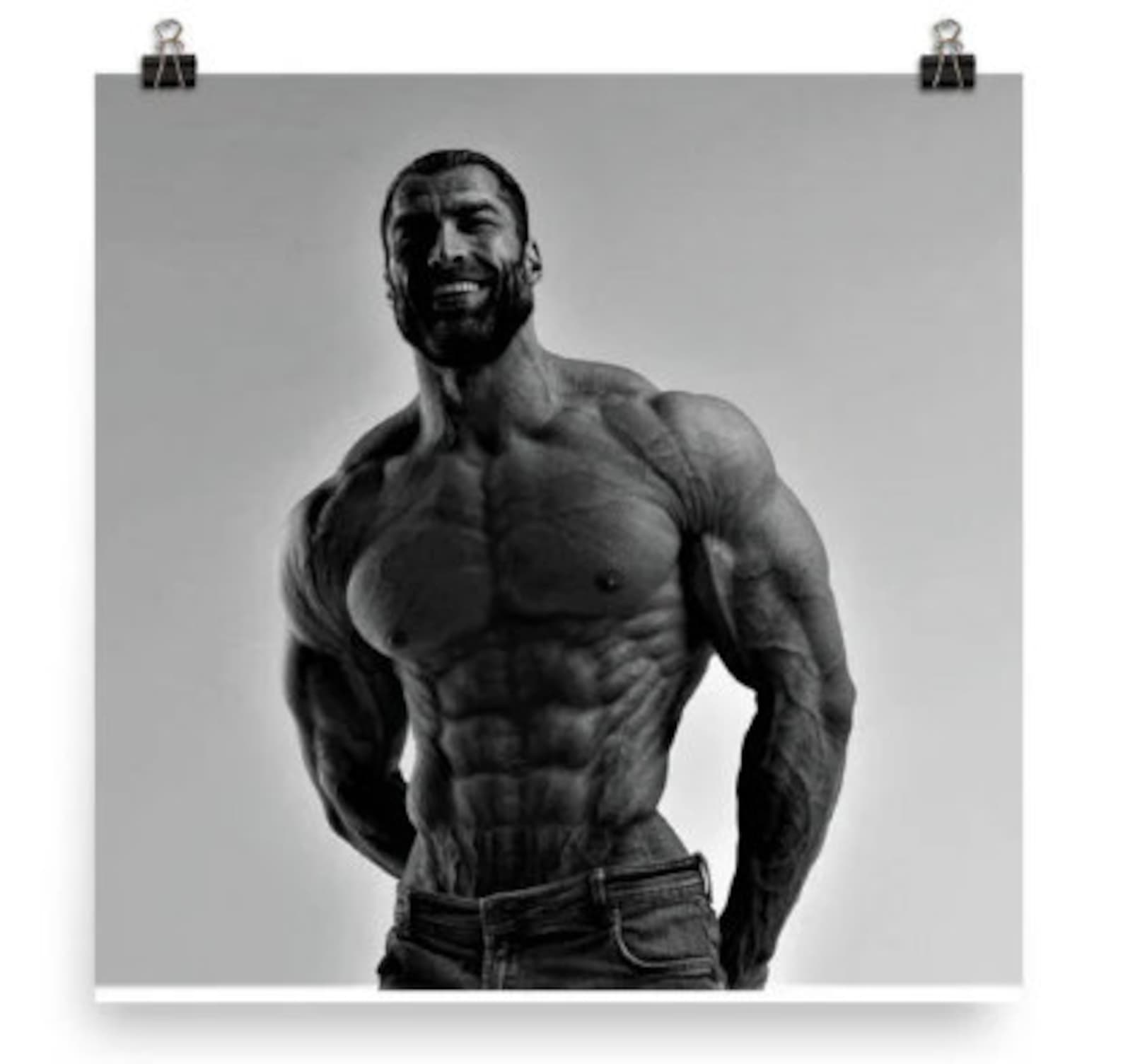 Ernest Khalimov Giga Chad Poster Wall Poster / Printable Gym - Etsy India